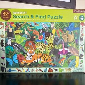 Mudpuppy Search & Find Puzzle; rainforest theme. 64 pieces, complete.